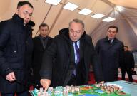 Head of State familiarized with the progress of housing construction in the microdistrict "Аэропорт"
